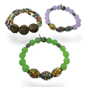 Handmade Beaded Bracelets Set of 3